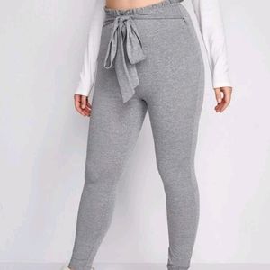 New Plus Waist Tie Front Skinny Pants